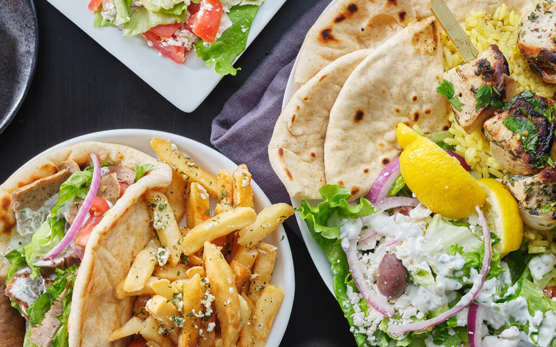 Greek food and salads