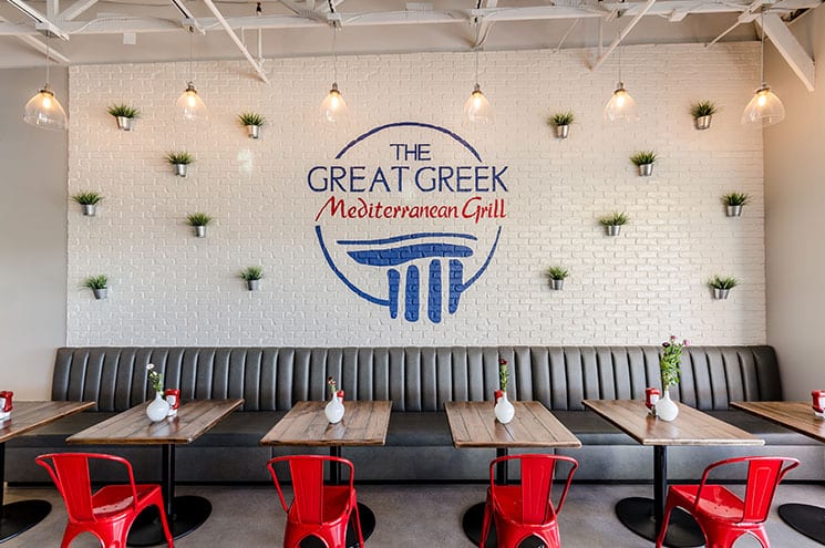 inside a Great Greek Mediterranean Grill restaurant franchise